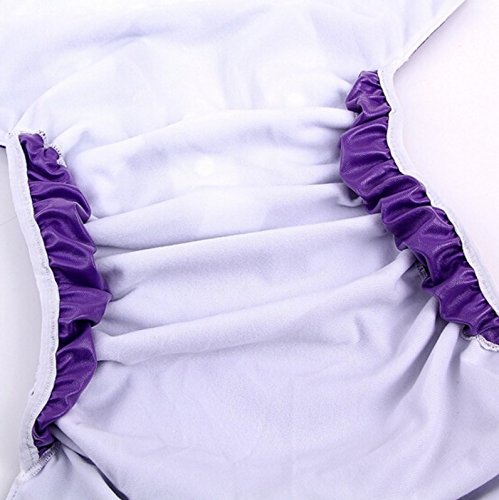 Sigzagor Teen Adult Cloth Diaper Nappy Reusable Washable for Disability Incontinence for Women Girls (Purple)