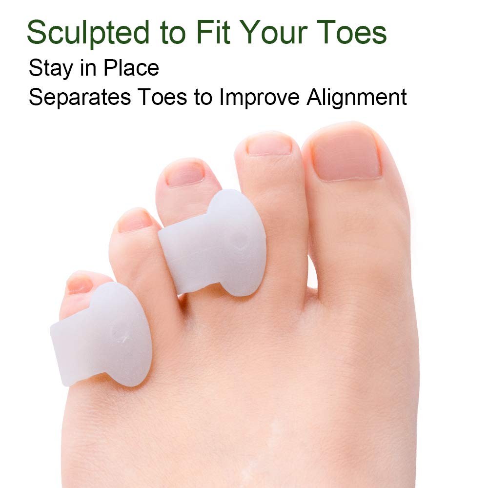 Welnove Gel Toe Separator, Pinky Toe Spacers, Little Toe Cushions for Preventing Rubbing & Relieve Pressure (Pack of 12)