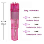 Finever Small Mini Vibrating Massager Handheld Portable Tool for Women with 4 Heads Pocket Pen for Face Neck Head Back and Shoul