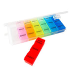 Wopanxye Weekly Pill Organizer, 3 Times a Day, 7-Day Pill Box, Portable Travel Prescription Pill Case Dispenser, Vitamin Fish Oi