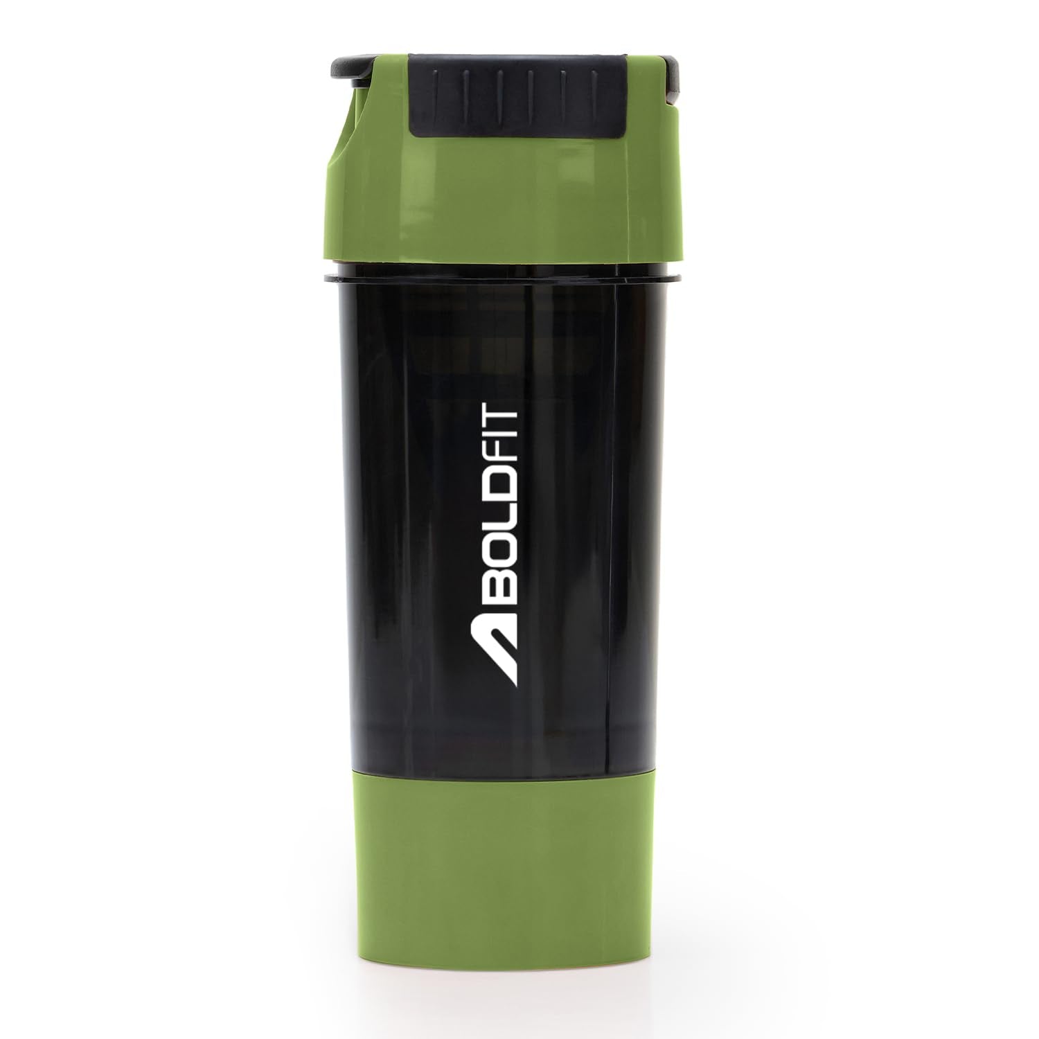 Boldfit Gym Shaker Pro Cyclone Shaker Bottle 500Ml With Extra Compartment, Leakproof, Sturdy Ideal For Protein Supplement, Prewo