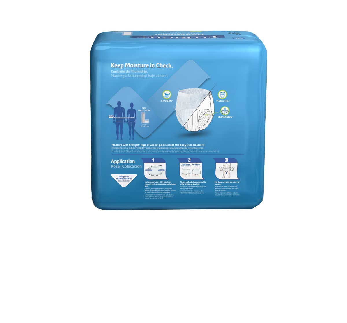 FitRight Extra Protective Incontinence Underwear, Moderate Absorbency, Large, 40 to 56, 20 Count (Pack of 4)