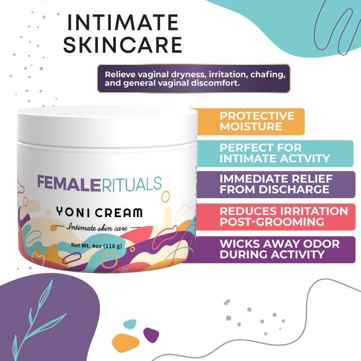 FEMALE RITUALS Vulva Moisturizing Cream - Clinically Tested Vaginal Moisturizer Cream for Dryness, Itching, Burning & Odor, Inti