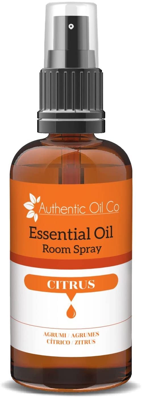 Citrus Essential Oil Room Spray Mist Fragrance Freshener with Natural Essential Oils, 100ml