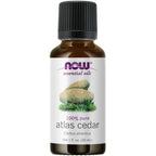 NOW Essential Oils, Atlas Cedar Oil, Balancing Aromatherapy Scent, Steam Distilled, 100% Pure, Vegan, Child Resistant Cap, 1-Oun