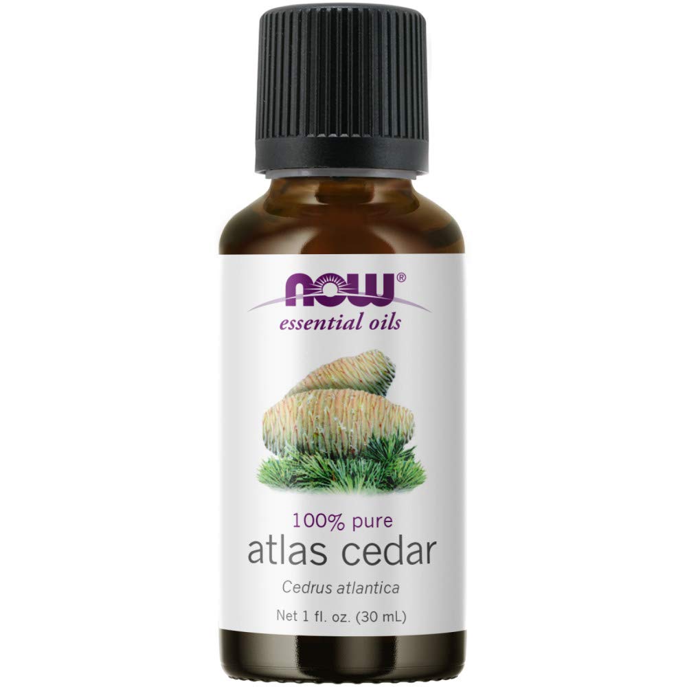 NOW Essential Oils, Atlas Cedar Oil, Balancing Aromatherapy Scent, Steam Distilled, 100% Pure, Vegan, Child Resistant Cap, 1-Oun
