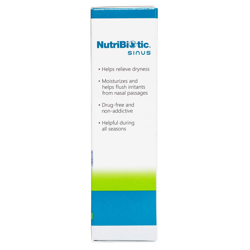 NutriBiotic Nasal Spray Plus | 1 FL OZ Nasal Lubricant Plus Grapefruit Seed Extract, Vitamin C, Peppermint & Botanical Extracts