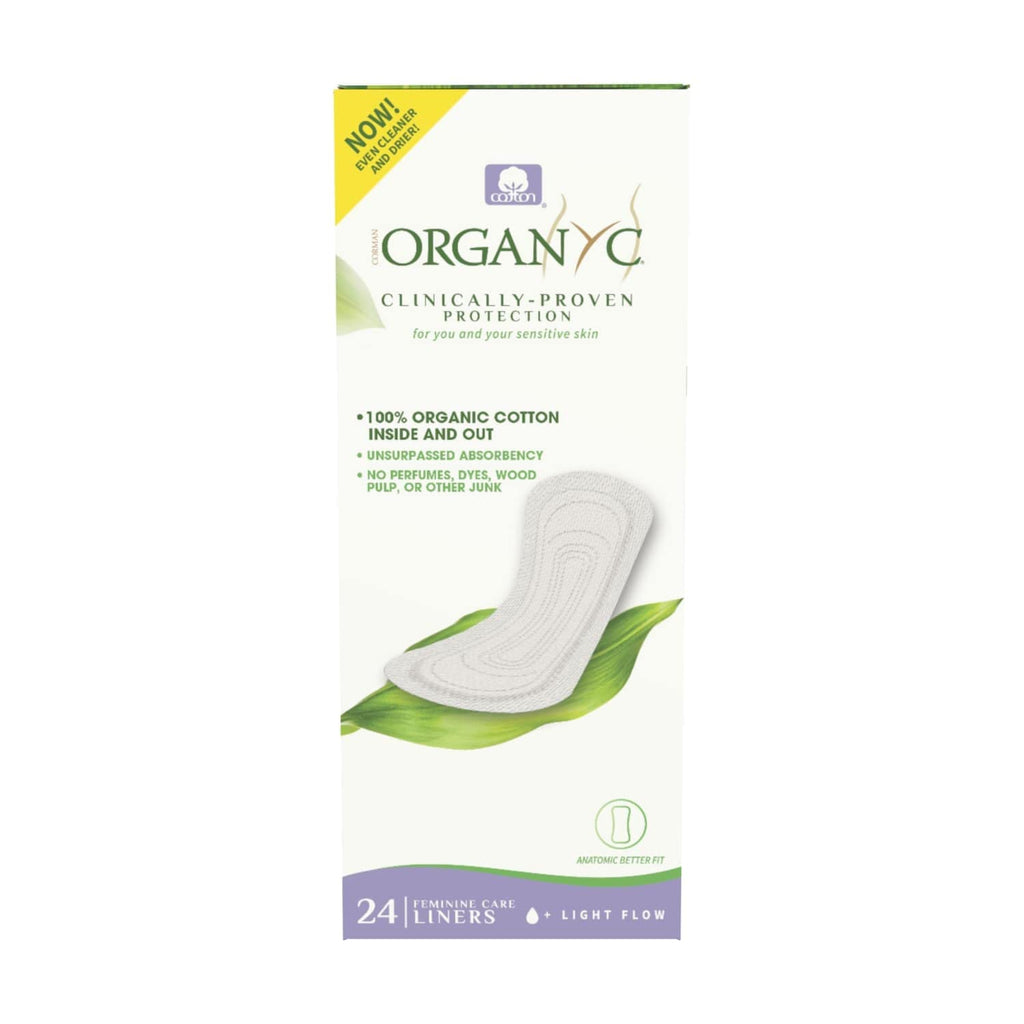 Organyc 100 certified Organic cotton Flat Panty Liner - Everyday Sanitary Pad, Free from Wood Pulp, Perfumes, SAP and chemicals 
