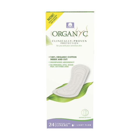 Organyc 100 certified Organic cotton Flat Panty Liner - Everyday Sanitary Pad, Free from Wood Pulp, Perfumes, SAP and chemicals 
