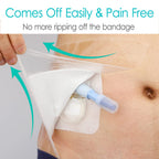 Waterproof Dialysis Port Shower Cover Pd Catheter Shower Shields Chemo Port Shower Protector 6x6 Picc Line Bandage with Non-Stic
