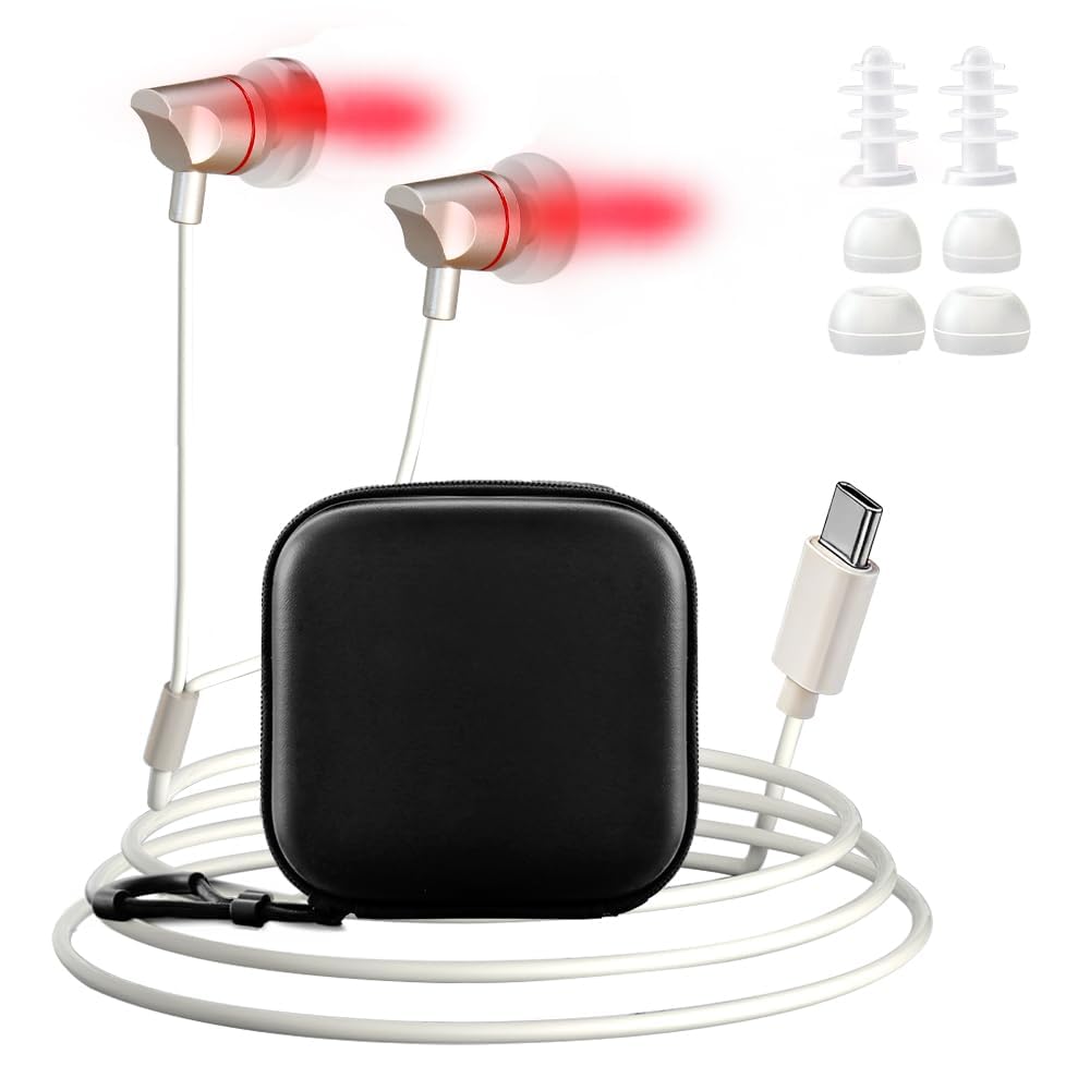 2026 Upgraded 650nm Red Light Therapy Device, 2in1 Wearable Red Light for Ears & Nose, TypeC Powered, Daily Ear Care, Nose Co