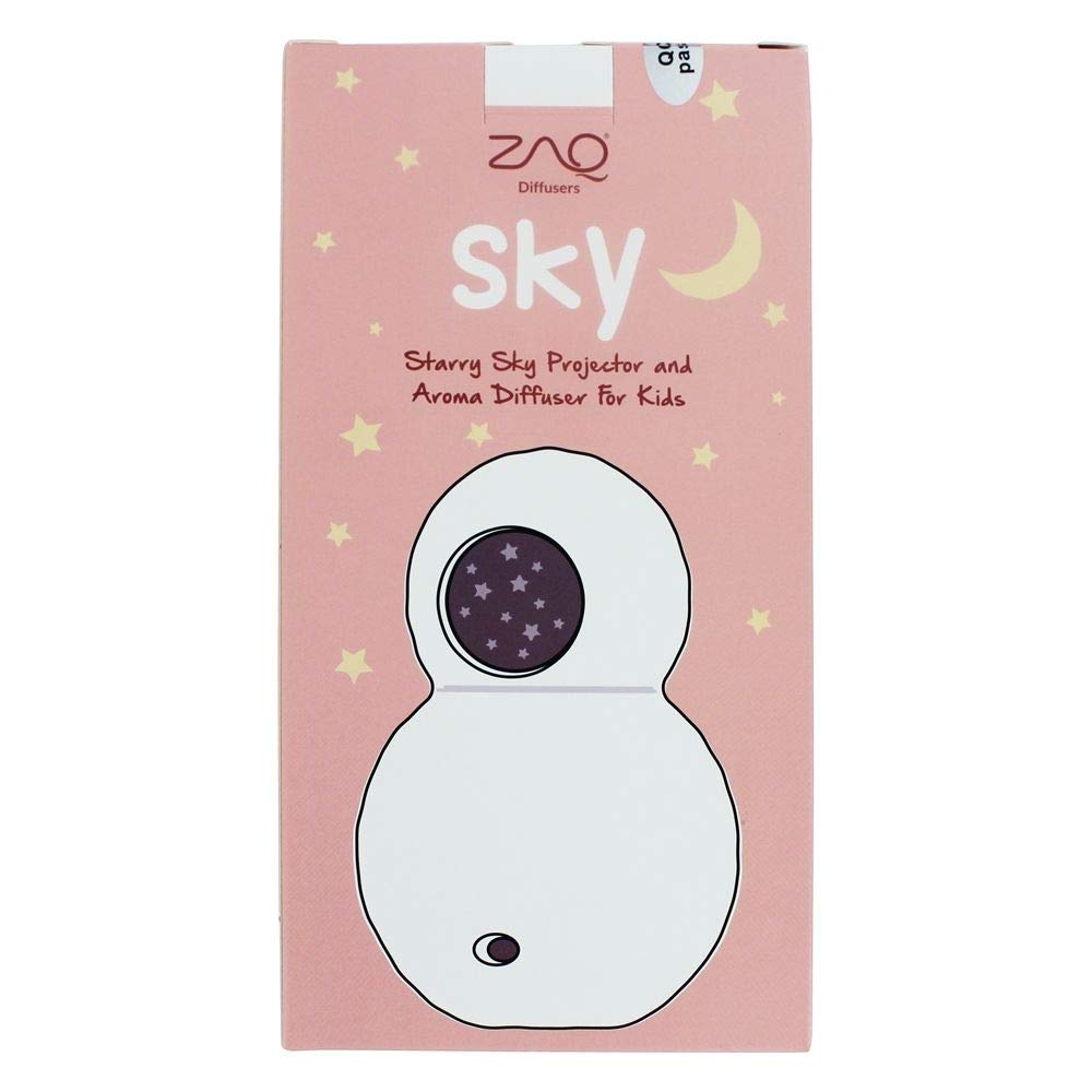 ZAQ Sky Aroma Essential Oil Kids Diffuser LiteMist Ultrasonic Aromatherapy Humidifier - 120ML - Warm Night Light