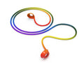 Eargasm Rainbow Connector Cord for Earplugs - Protect Ear-Plugs with Flexible Silicone Around The Neck Lanyard String for Easy W