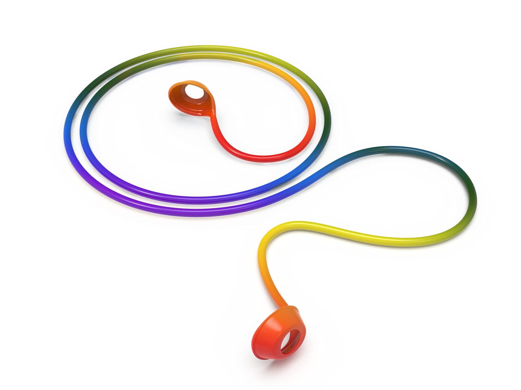 Eargasm Rainbow Connector Cord for Earplugs - Protect Ear-Plugs with Flexible Silicone Around The Neck Lanyard String for Easy W