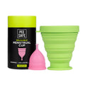 Peesafe Menstrual Cup For Women Medium Size With Pouch And Menstrual Cup Sterilizing Container Combo Medical Grade Silicone Micr