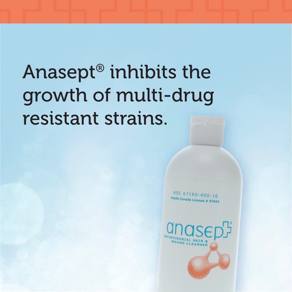 Anasept Antimicrobial Skin and Wound Cleanser, 15 oz Bottle with Dispensing Cap