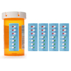 2 Pack Medication Tracker and Reminder, Take-n-Slide Reusable Peel and Stick Pill Tracker, Attach to Your Bottle 7 Day Medicine 