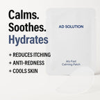 AD SOLUTION Ato Fast Calming Patch for Skin Redness, Itching & Flare-Ups - Soothing Hydrogel for Sensitive Skin with Cica & Pant