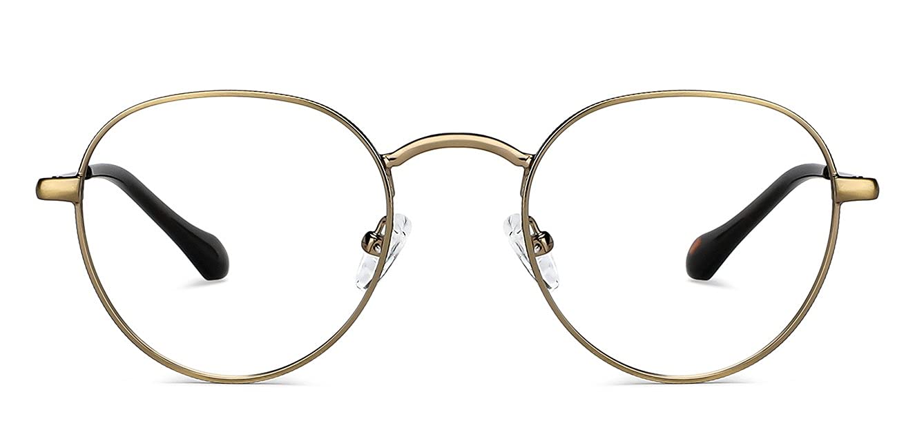 Lenskart Blu | Zero Power Bluecut & Antiglare Computer Eyeglasses | Full Rim Round | For Men & Women | Small | Lb E14131