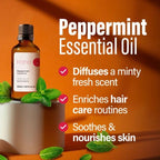 Hana Peppermint Essential Oil - 100% Pure and Natural Peppermint Oil for Hair, Skin, and Diffusing - with a Cool, Fresh Sensati