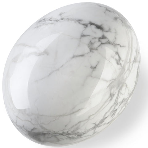 MAIBAOTA 1.6-2.0'' White Howlite Crystal Large White Stone Reiki Natural Tumbled White Polished Stones for Energy Witchcraft The