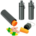 3 Packs Keychain Pill Holder, EFFIET Waterproof Pill Fob Case Box Outdoor Container for Emergency Medicine Drugs, Foam Earplug S