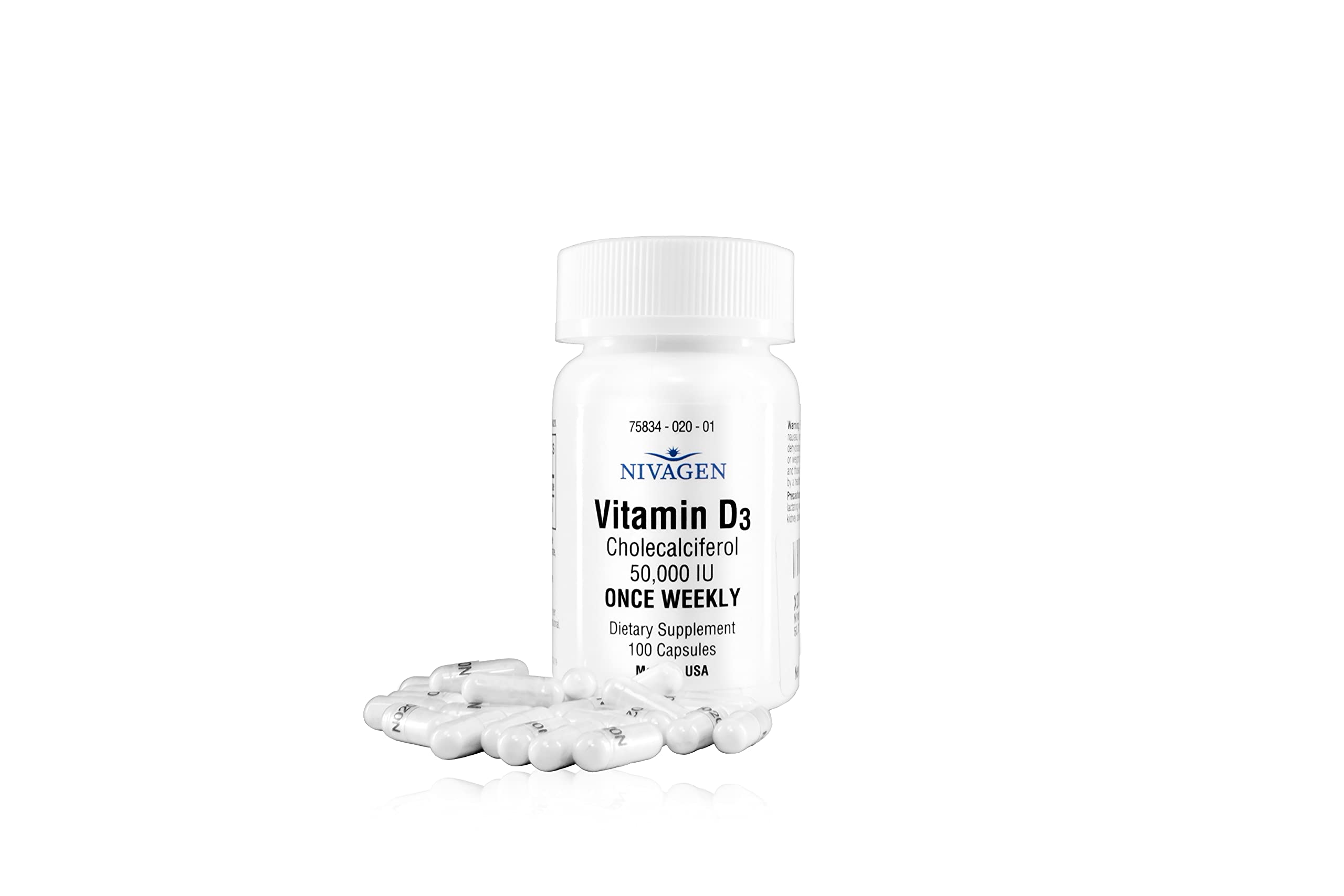 Nivagen Pharmaceuticals Inc Vitamin D3 50,000 IU Capsule (100)