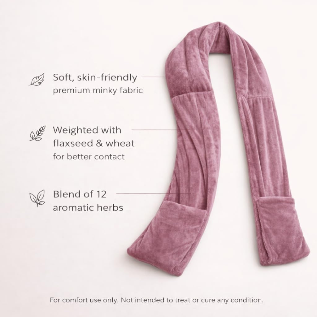 Warming Scarf for Soothing Hot/Cold Aromatherapy, Winter Warm Scarves with Pocket