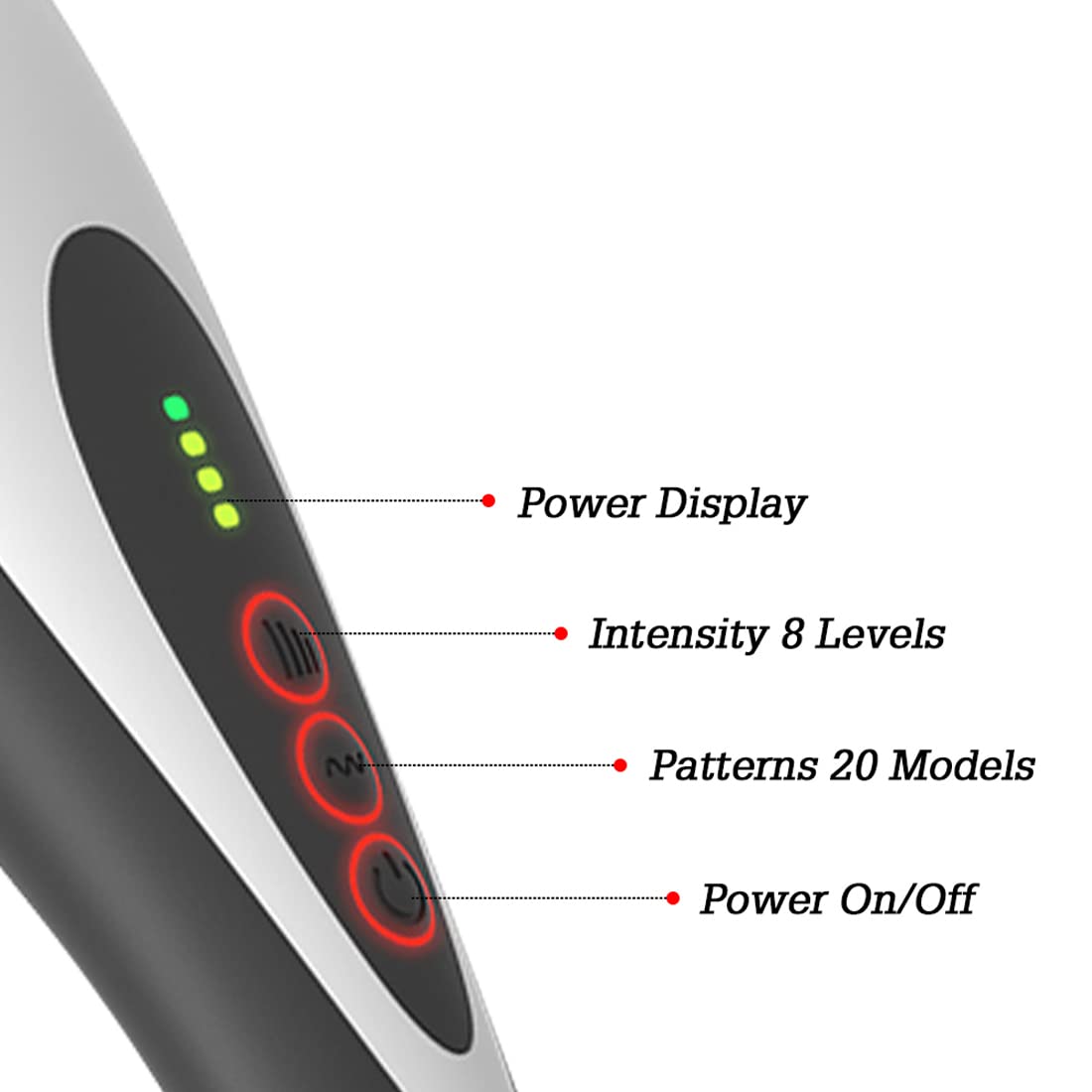 Handheld Personal Vibrating Massager - Cordless Electric Muscle Massager, Deep Tissue Massager for Neck Back Shoulder Foot, Port