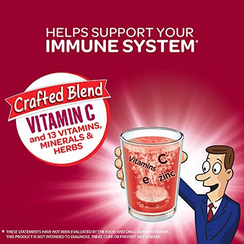 Airborne Very Berry Effervescent Tablets, 10 count - 1000mg of Vitamin C - Immune Support Supplement (Pack of 2)