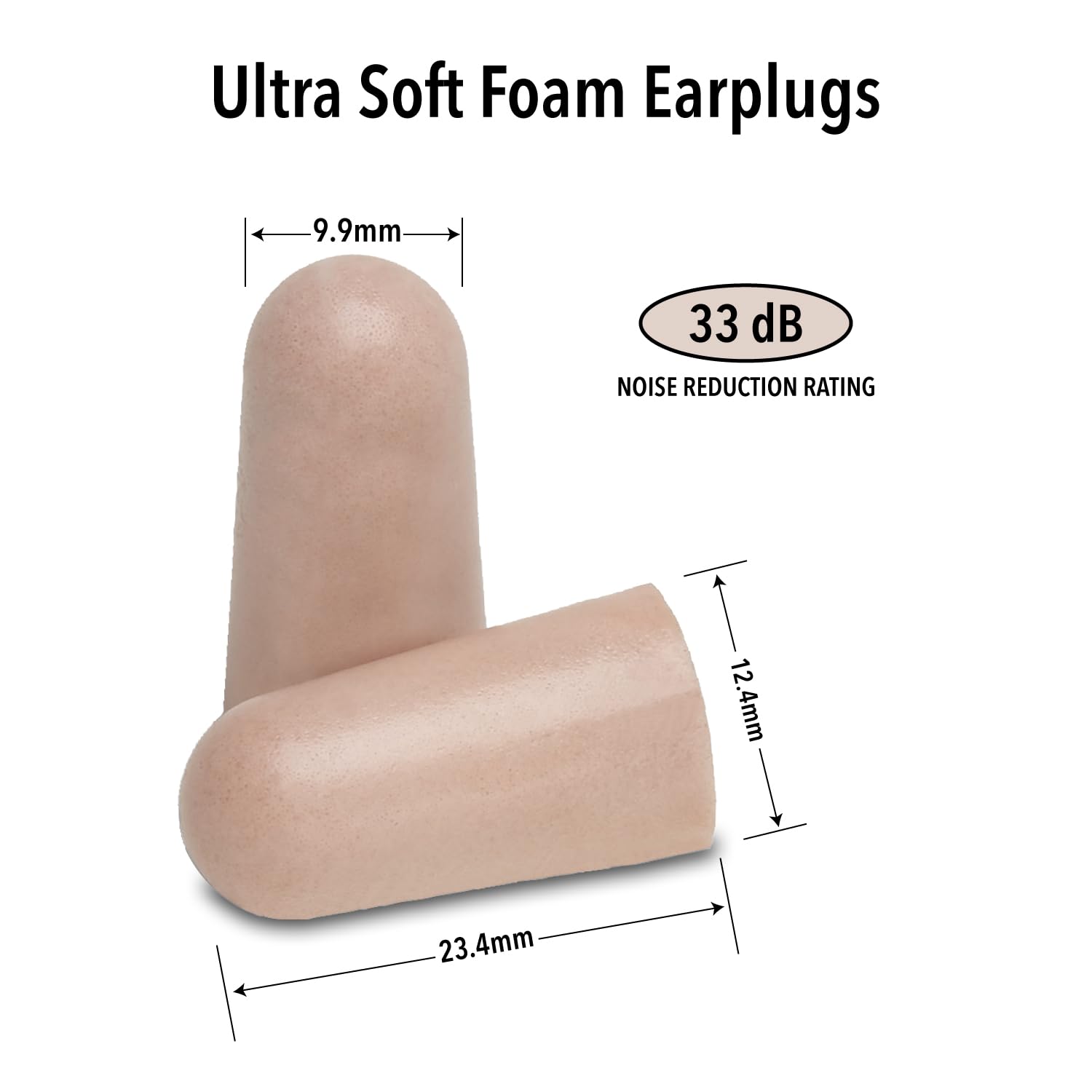 Macks Ultra Soft Foam Earplugs, 50 Pair - 33dB Highest NRR, Comfortable Ear Plugs for Sleeping, Snoring, Travel, Concerts, Stud