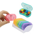 HRX Package Little Daily Pill Box Case AM PM for 7 Day, Small Pocket Purse Pills Holder, Cute Drug Organizer Container 2 Times a
