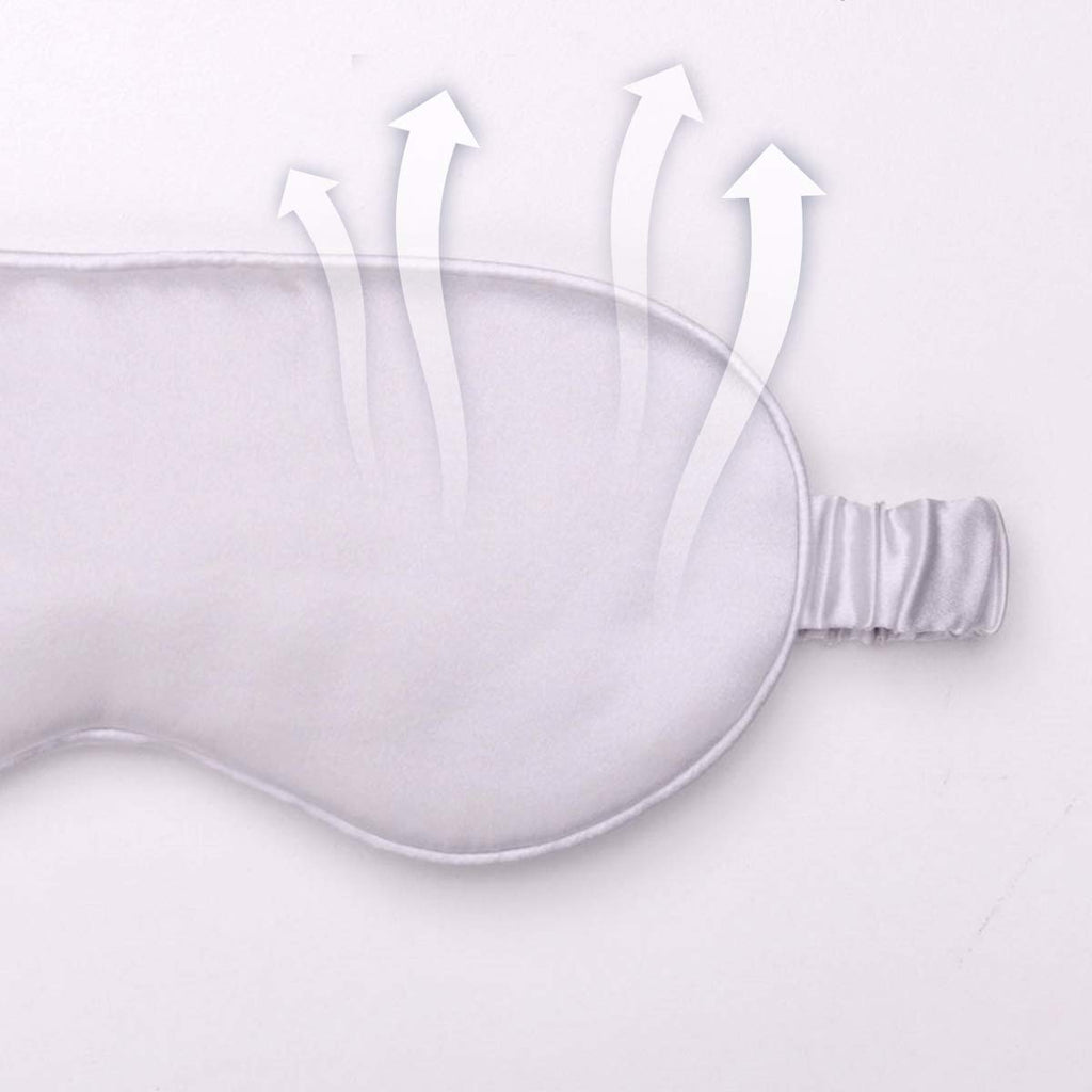 Silk Sleep Mask Light Blocking Luxury 100% Mulberry 19mm Silk Eye Mask Eye Cover Blindfold Ultra Soft Light & Comfy Anti Aging S
