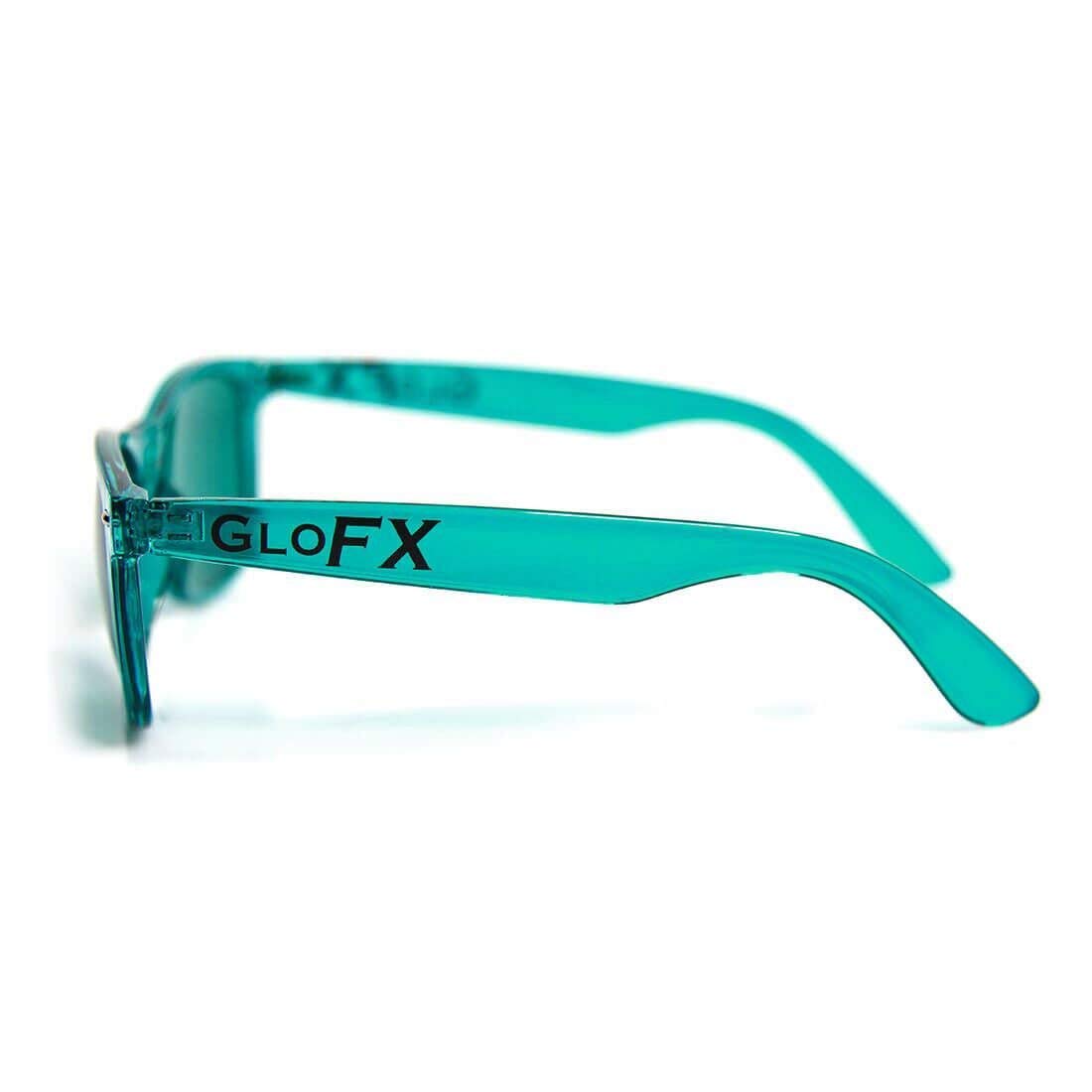 GloFX Color Therapy Glasses - Chakra Mood Light Therapy Chromotherapy Glasses (Aqua)