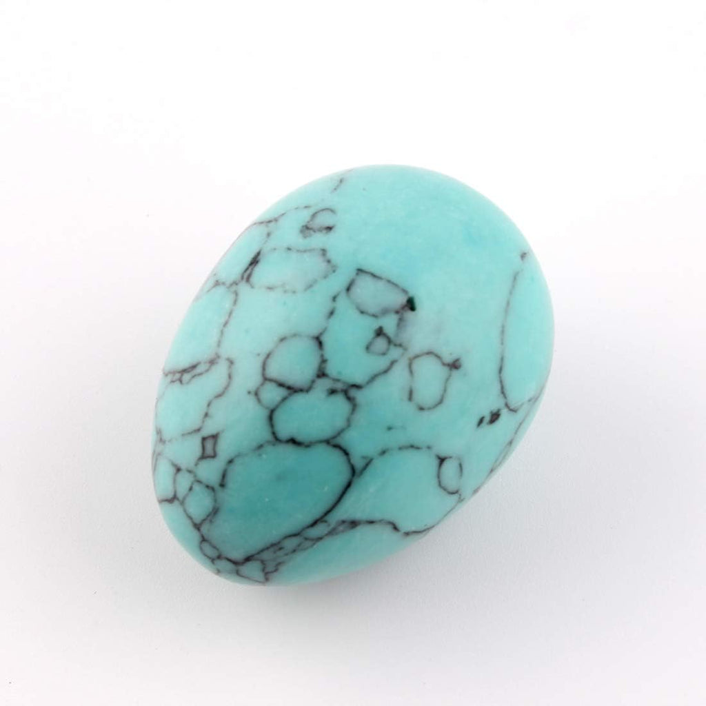 Turquoise 40x30mm Eggs with Wood Stand Stone Carved Natural Gemstone Bell Chakra Healing Crystal Reiki Crafts