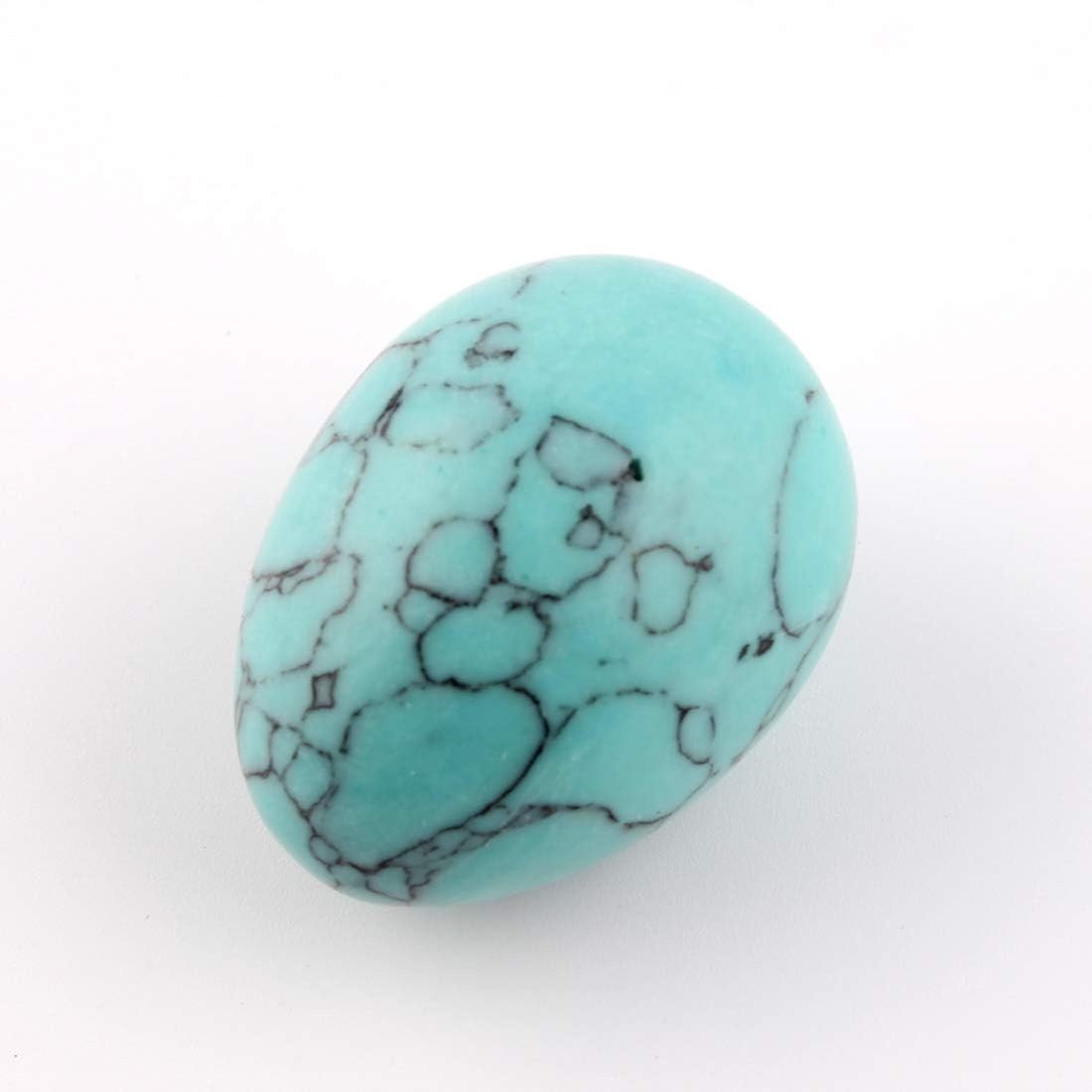 Turquoise 40x30mm Eggs with Wood Stand Stone Carved Natural Gemstone Bell Chakra Healing Crystal Reiki Crafts
