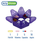 EZY DOSE One-Day-at-A-Time Weekly Travel Pill Planner, Medium, Spanish Text, Color May Vary