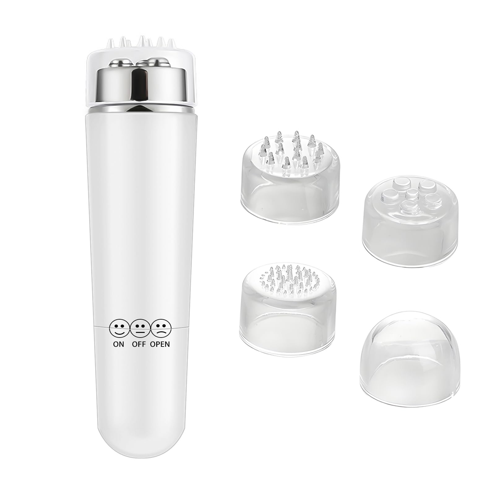 Durfk Mini Massager - Travel Massage Tool for Face, Neck & Back (White)