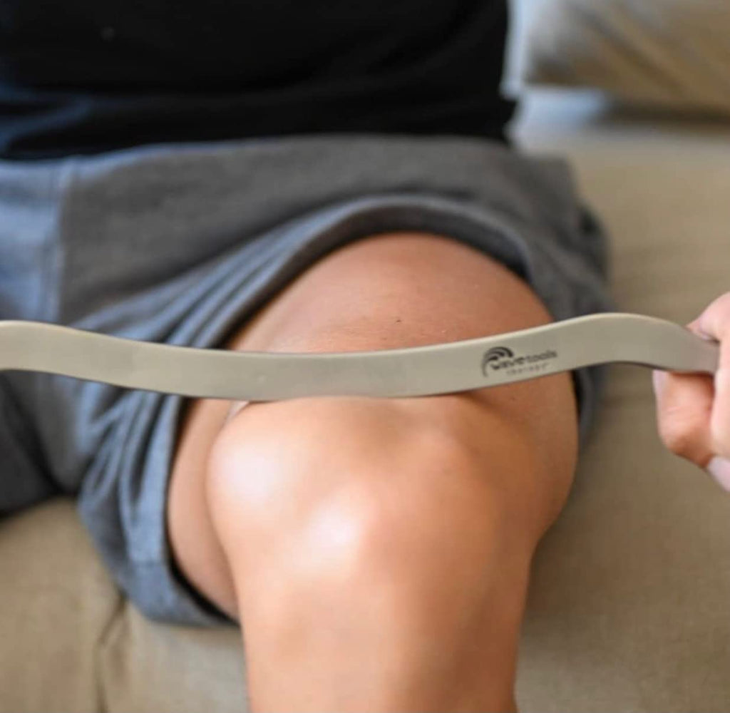 Recover Muscle Scraper and Massage Handle Bar for Legs and Back, Dual Finish: Polish and Matte
