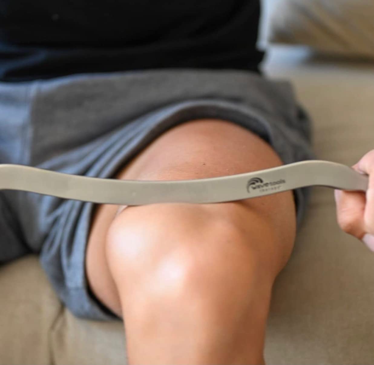 Recover Muscle Scraper and Massage Handle Bar for Legs and Back, Dual Finish: Polish and Matte