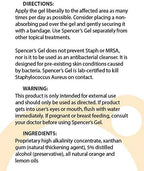 Spencers Gel Alkaline Formula (4 oz) - lab-Certified to Kill Staph aureus on Skin Contact