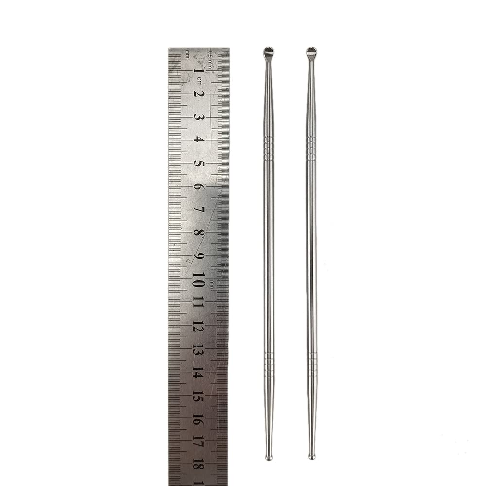 Airgoesin 2pcs Longer 7'' Tonsil Stone Remover Pick Tonsillolith Premium Tool Stainless Steel Oral Cleaner to Get Rid of Bad Bre