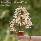 Crystal Tree of Life Rose Quartz Healing Crystal Trees for Home & Office Decoration, Handmade Gem Money Bonsai Trees for Positiv