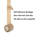 6 Pack 3 x 5 Yards Self Adhesive Elastic Bandage Wrap Stretch Self-Adherent Tape for First Aid,Sports, Wrist, Ankle (6 Colors)