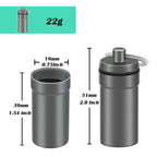 3 Packs Waterproof Aluminum Pill Fob Container, EFFIET Nitro Bottle Holder Nitroglycerin Pill Case Emergency Keychain Pill Holde