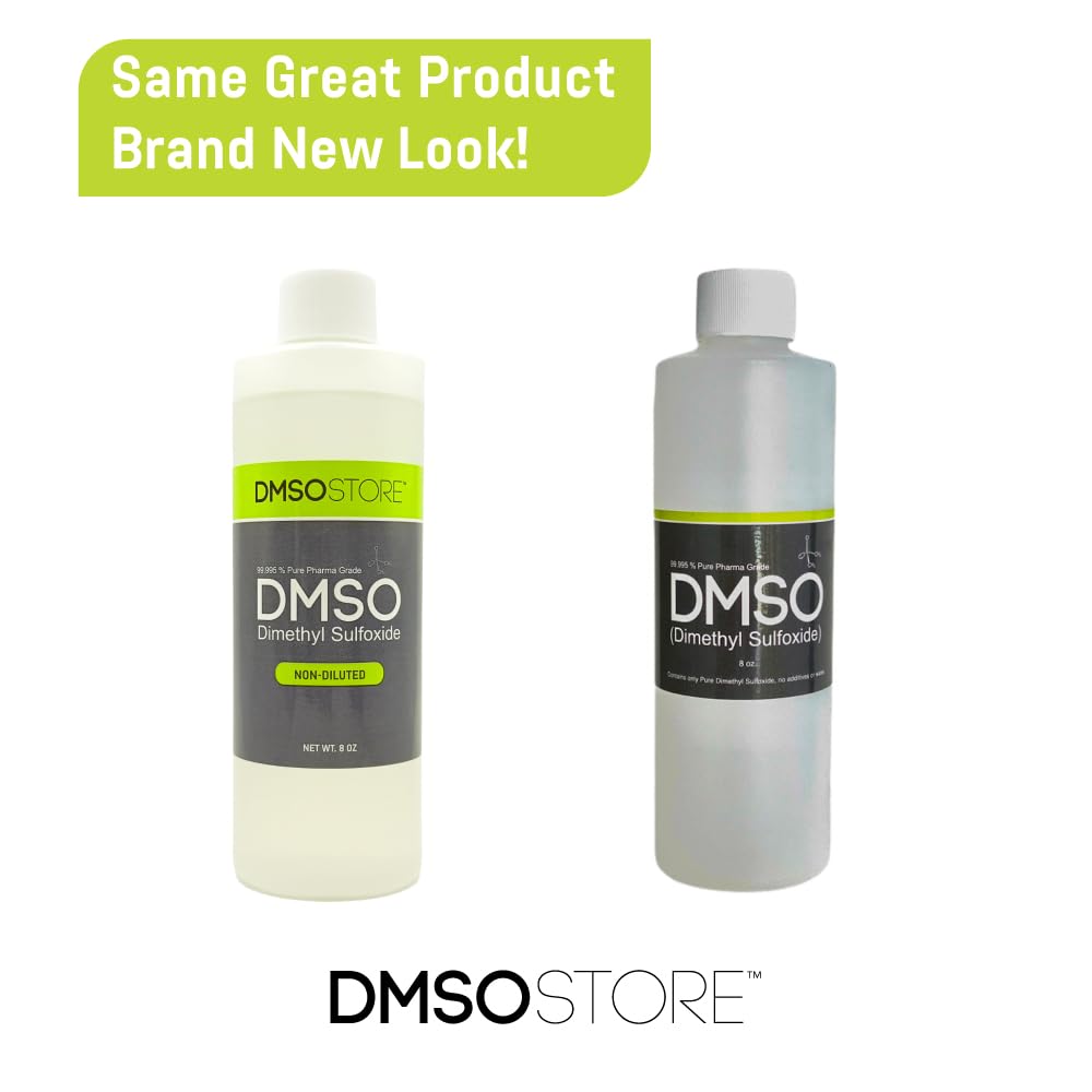 DMSO Liquid Dimethyl Sulfoxide 8 oz. Packaged in a Sterile BPA Free Bottle Non-Diluted Ultra High Purity 99.995% Low Odor Pharma