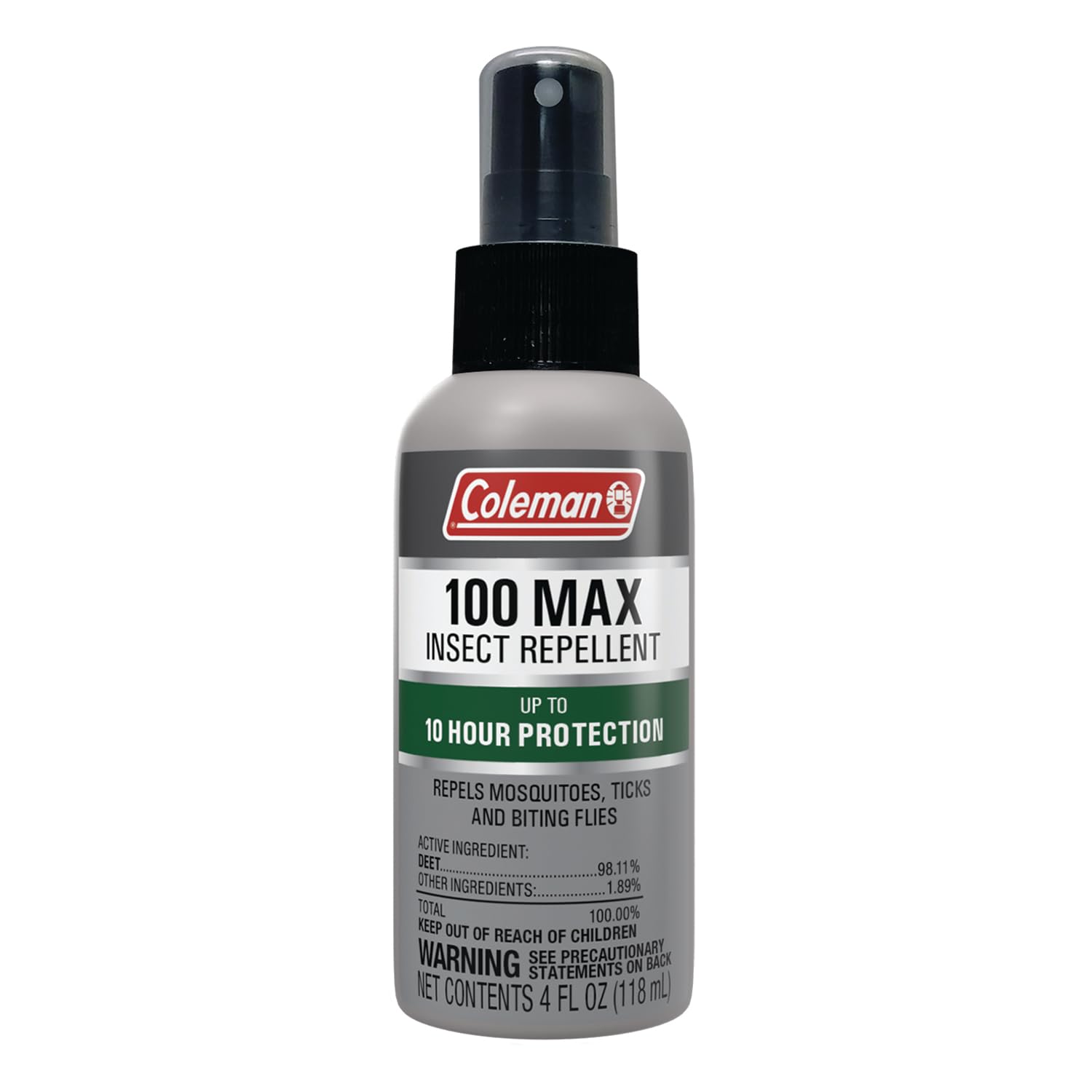 Coleman Insect Repellent Spray - 100% MAX DEET Insect Repellent Pump Spray, Protection Against Ticks, Mosquitoes, chiggers, gnat