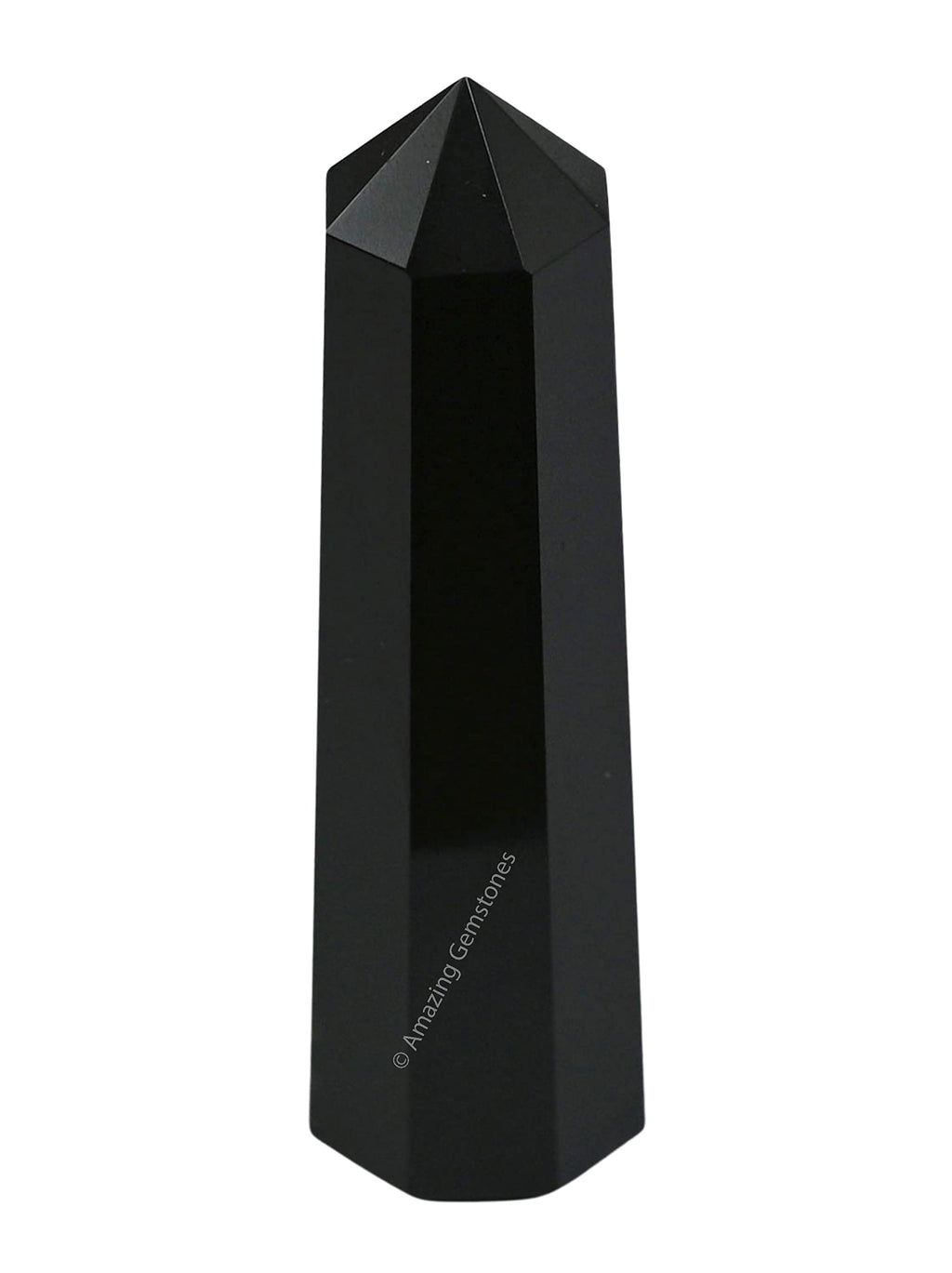 Black Agate Crystal Towers ~ Natural Healing Crystal Point Obelisk for Reiki Healing and Crystal Grid (2 to 3 INCH)
