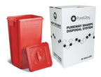 MailBack 18 Gallon PureWay Sharps Container Disposal System - [PrePaid Return Label Included] for Home, Travel, Professional, an