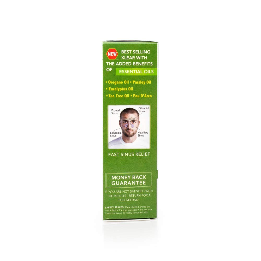 Xlear Rescue Nasal Spray with Xylitol, Oregano and Tea Tree, 1.5 fl oz (Pack of 4)